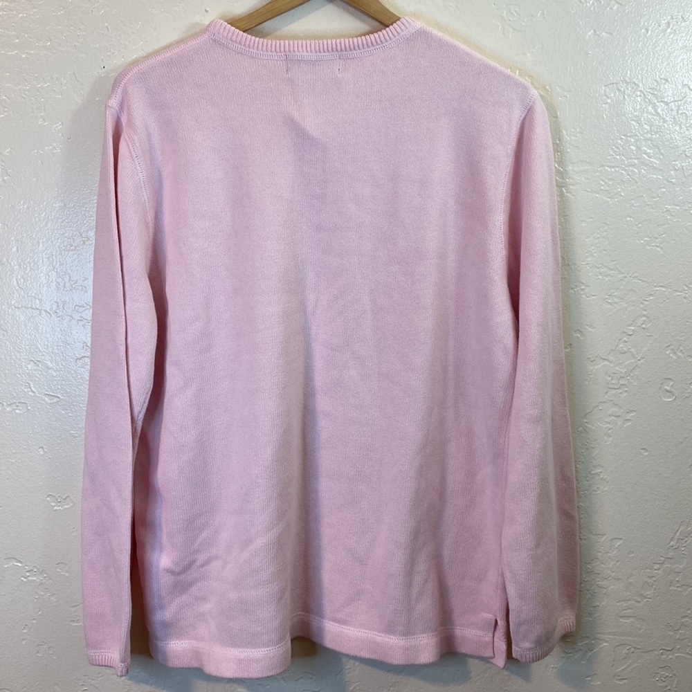 Eddie Bauer Women's Light Pink Long Sleeve Casual Crewneck Sweater Size M - Picture 8 of 8